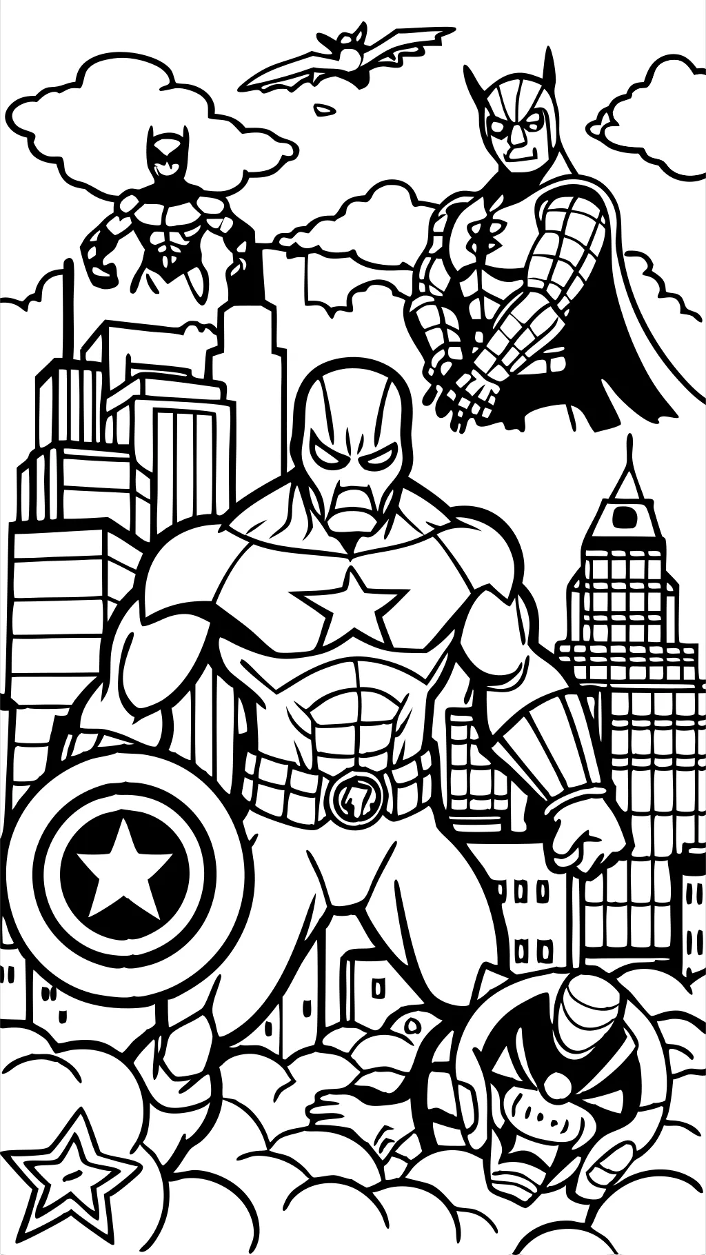 coloring page marvel